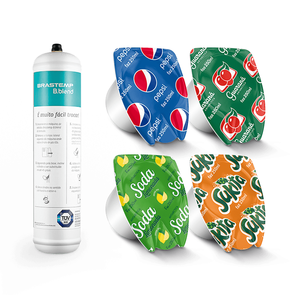 Combo Refrigerante | Kit Com 80 Refris + Cilindro | B.blend - Bblend